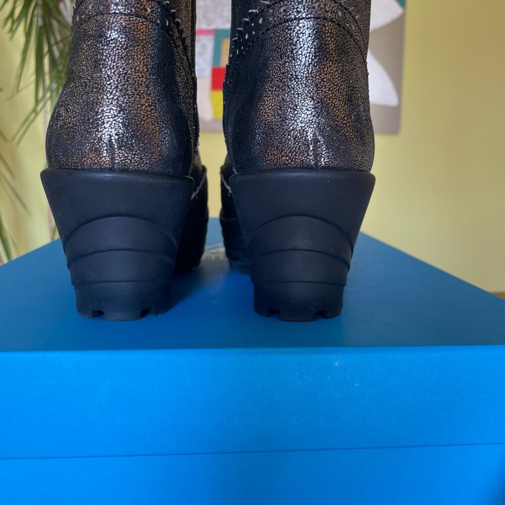 Fluevog Mellow Melody Tall Lace-Up Brogue Boots - Picture 7 of 11